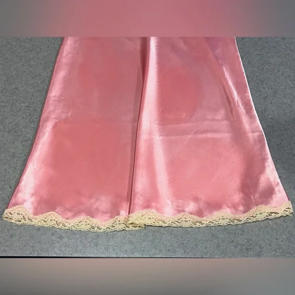 Victoria's Secret Pink Satin Chemise with Lace—Medium - Picture 4 of 6